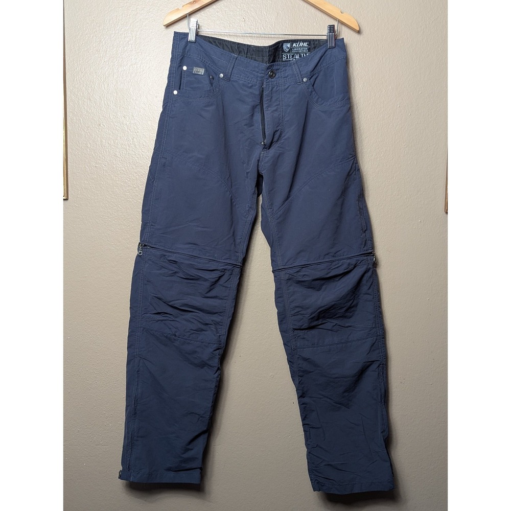 Kuhl Liberator Convertible Pants Mens 33x32 Blue Stealth Zip Off Hiking